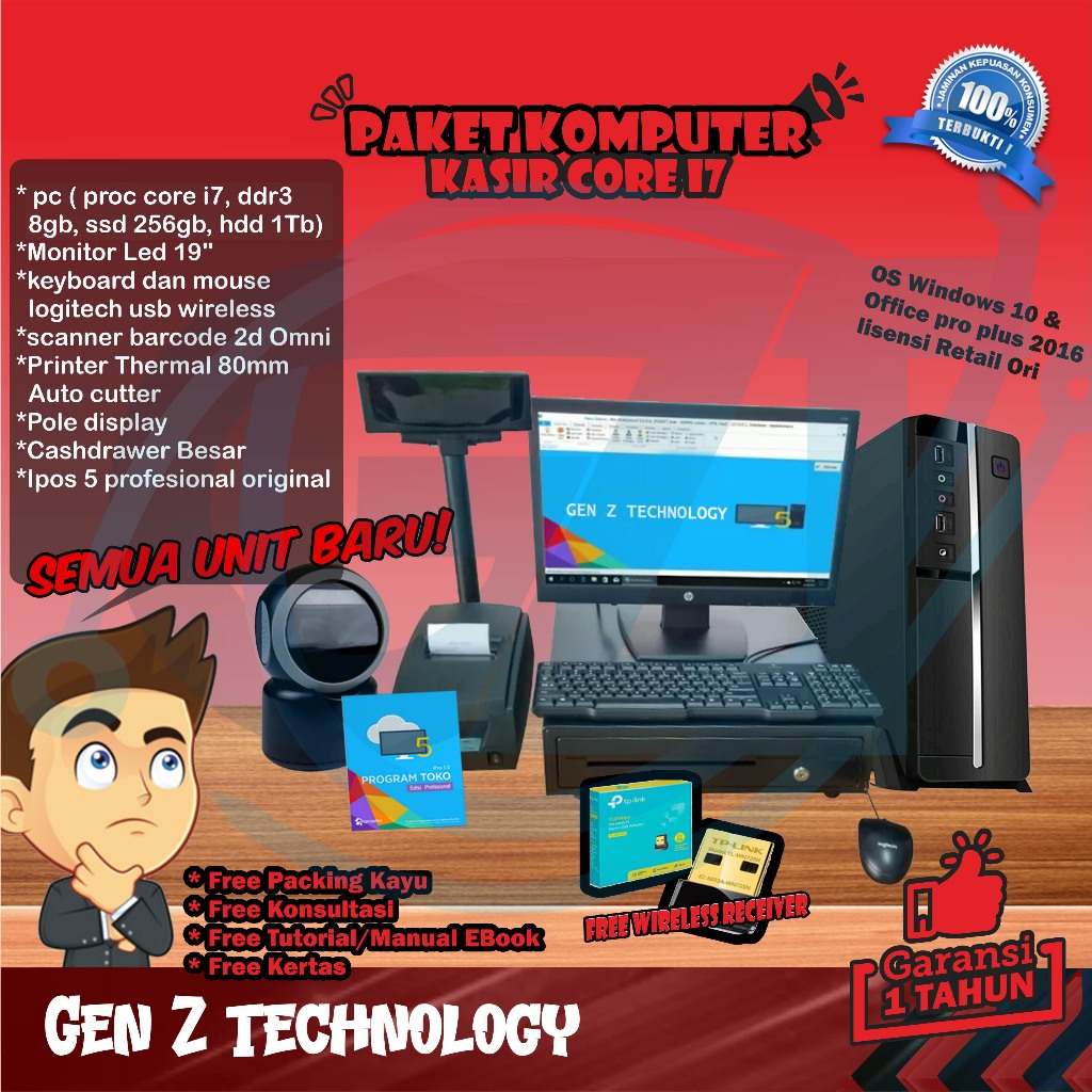 Paket Komputer Kasir Core i7 Bisa Akses Android