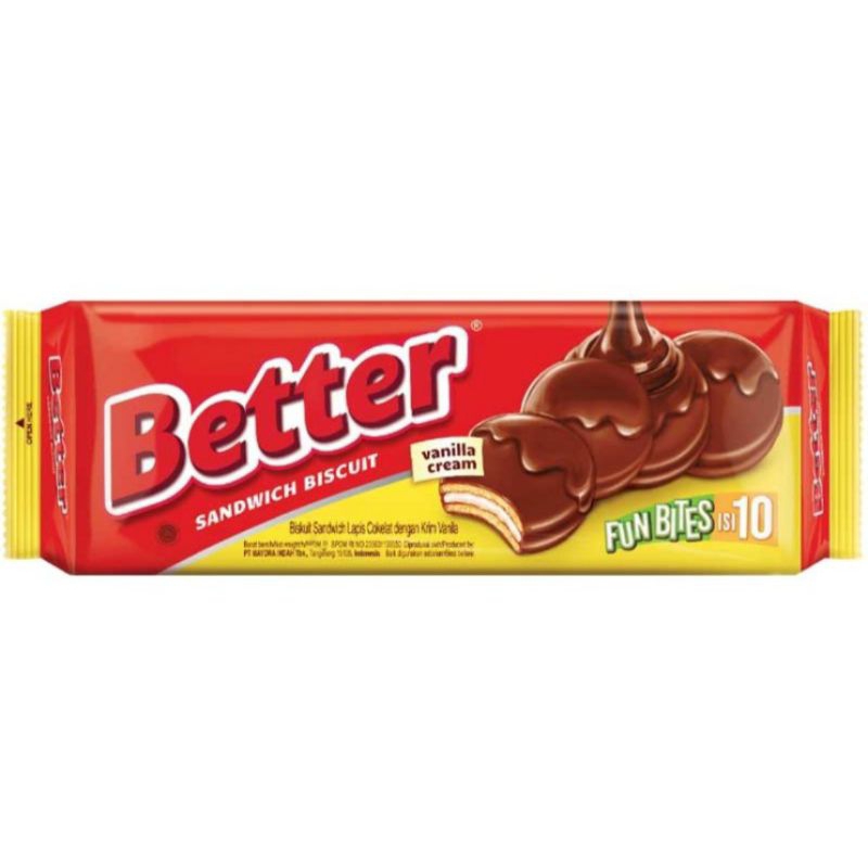 

Better Biskuit Sandwich Fun Bites Krim Vanila 100 g