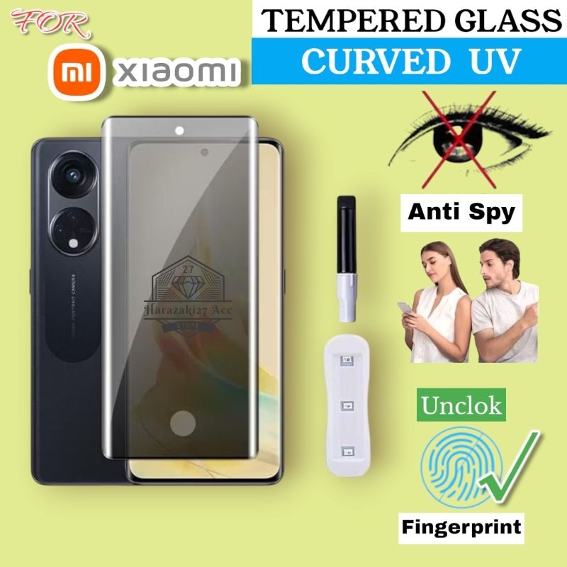 Tempered Glass Curved Uv Anti Spy Xiaomi Mi 10 Pro 10s 10u 11 Pro Ultra 11u Anti Gores Aksesoris Hp 