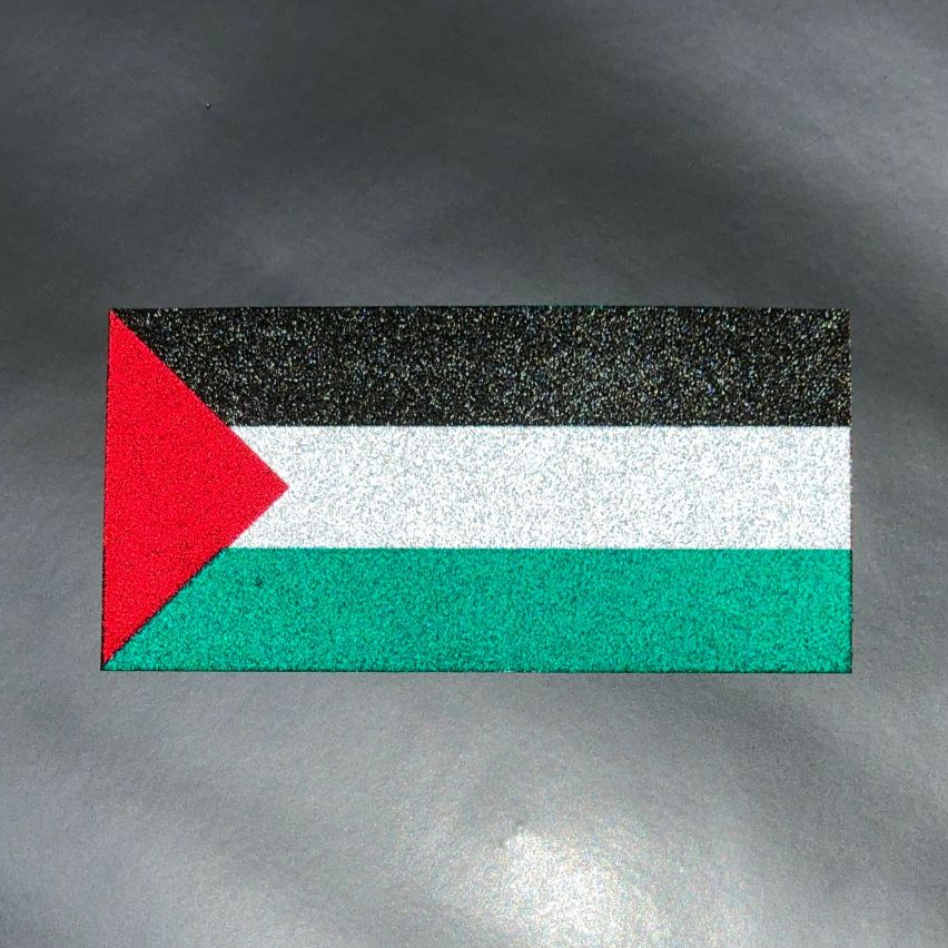 

STICKER METALIK STIKER METALIK BENDERA PALESTINA UKURAN KECIL