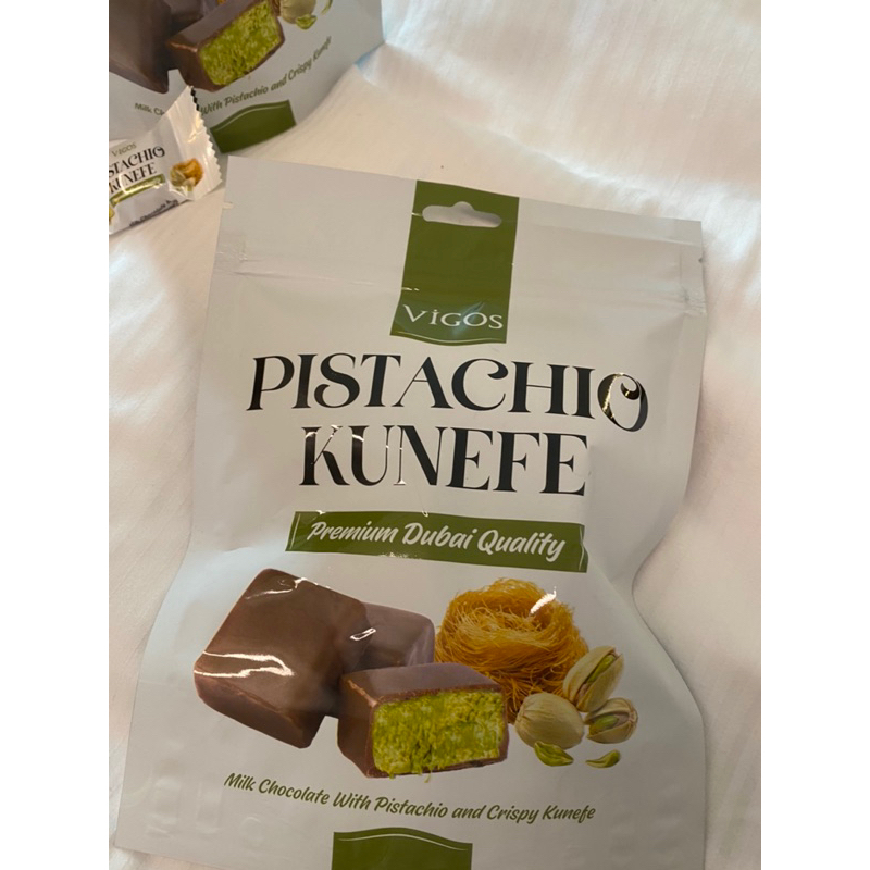 

READY!!!Vigos Pistachio Kunefe Premium Dubai Quality Milk Chocolate