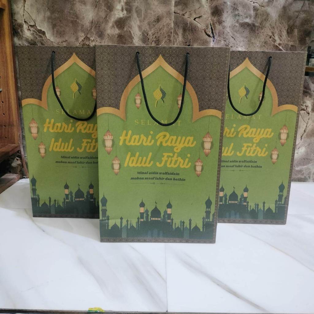 

(10 pcs) PAPER BAG IDUL FITRI l Tas Kertas Idul Fitri l tas lebaran,tas idul fitri