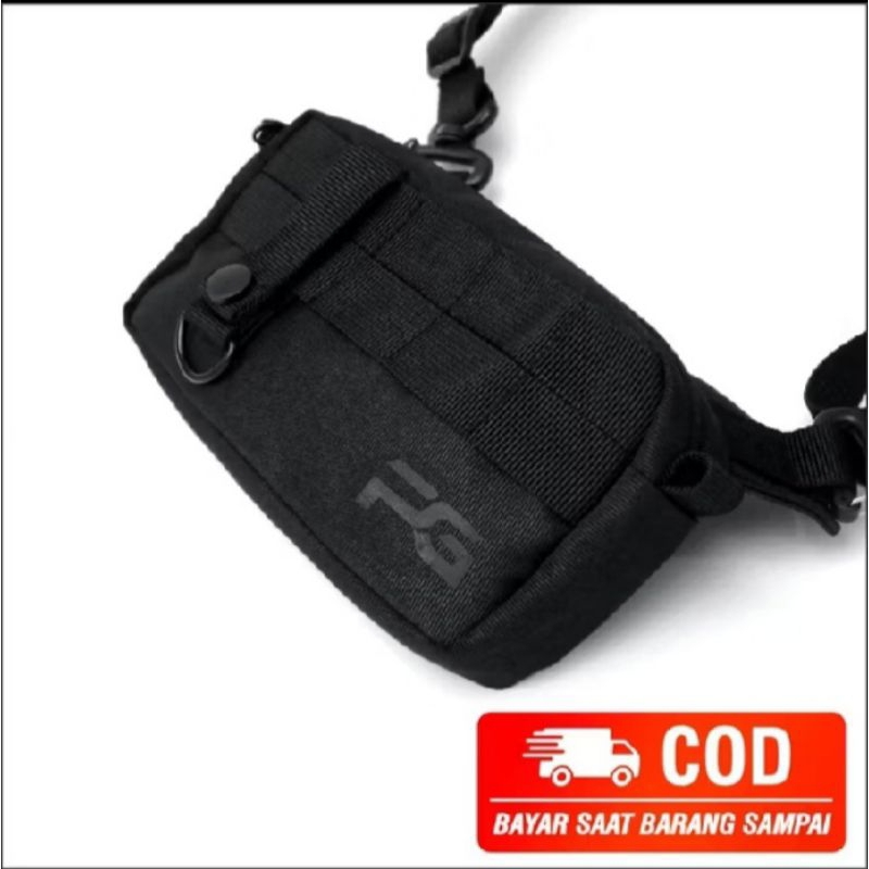 TAS SELEMPANG POLOS HITAM PRIA KASUAL//SLINGBAG PRIA POLOS HITAM