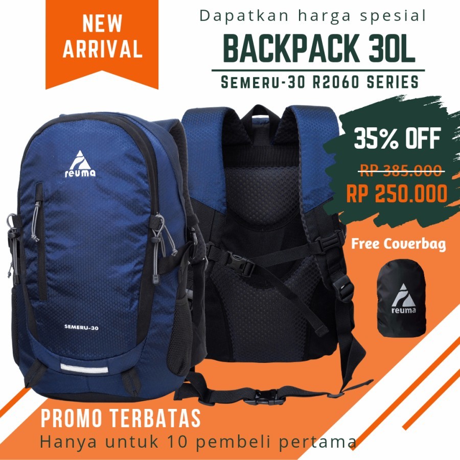 Tas Ransel 30 liter Reuma Semeru-30 / Daypack / Backpack / Tas gunung