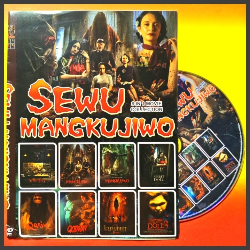Kaset Film Indonesia Koleksi Horor Sewu dino Mangkujiwo Campuran isi 8 Judul
