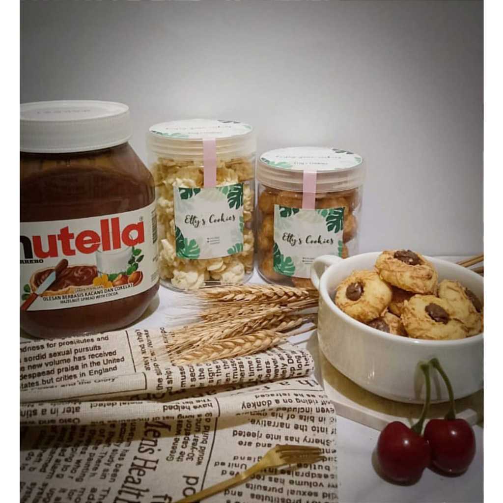 

Thumbprint Nutella choco Cheese Cookies Wijsman/Kue Kering Thumbprint Homemade by Ettys Cookies (Toples 600 ml)