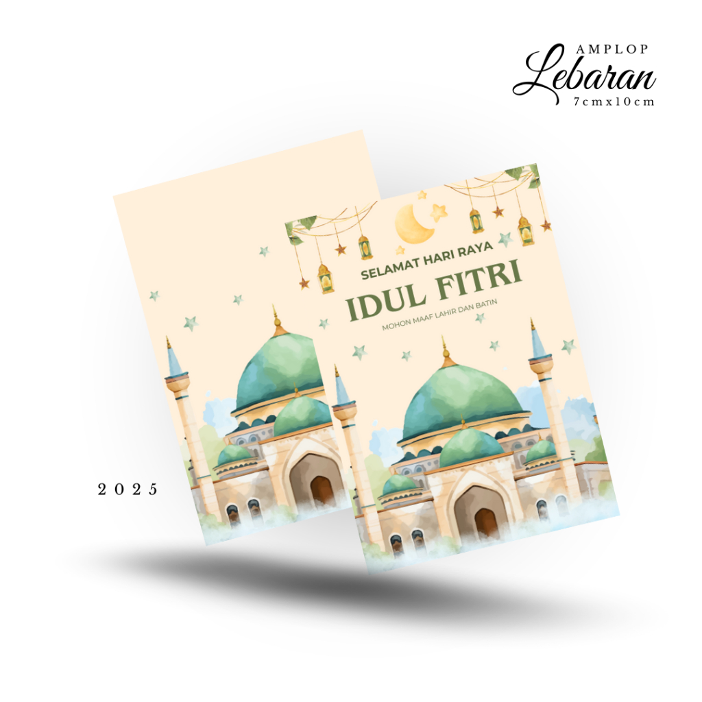 

Amplop Lebaran Medium Kwalitas Premium 50 pcs Tema Desain Masjid Islami Tebal