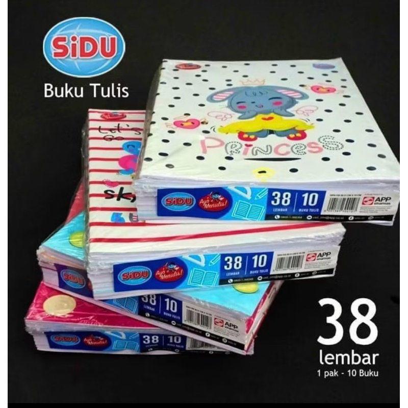 

( 1 Pack ) Buku Tulis Sidu 38 lembar isi 10