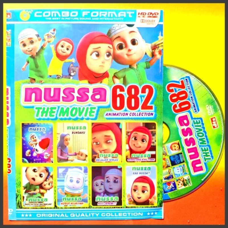Kaset Film Kartun Anak Koleksi Nussa The Movie Vol. 681 Pilihan Nusa Rara isi 8 Judul