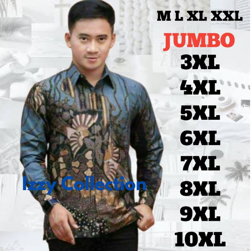 Kemeja batik pria jumbo lengan panjang motif keris series