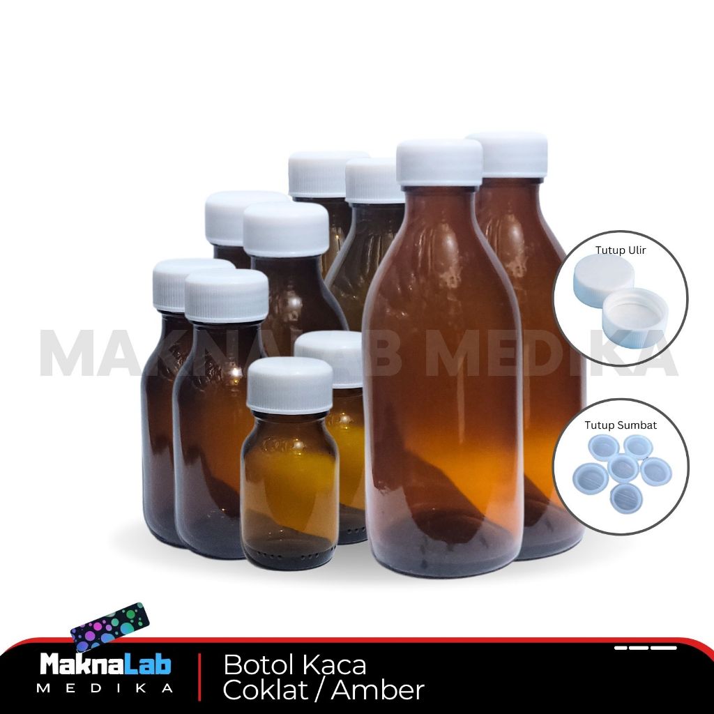Botol Kaca Coklat 30 Ml L Botol 30Ml L Botol Amber 30Ml - Kaca