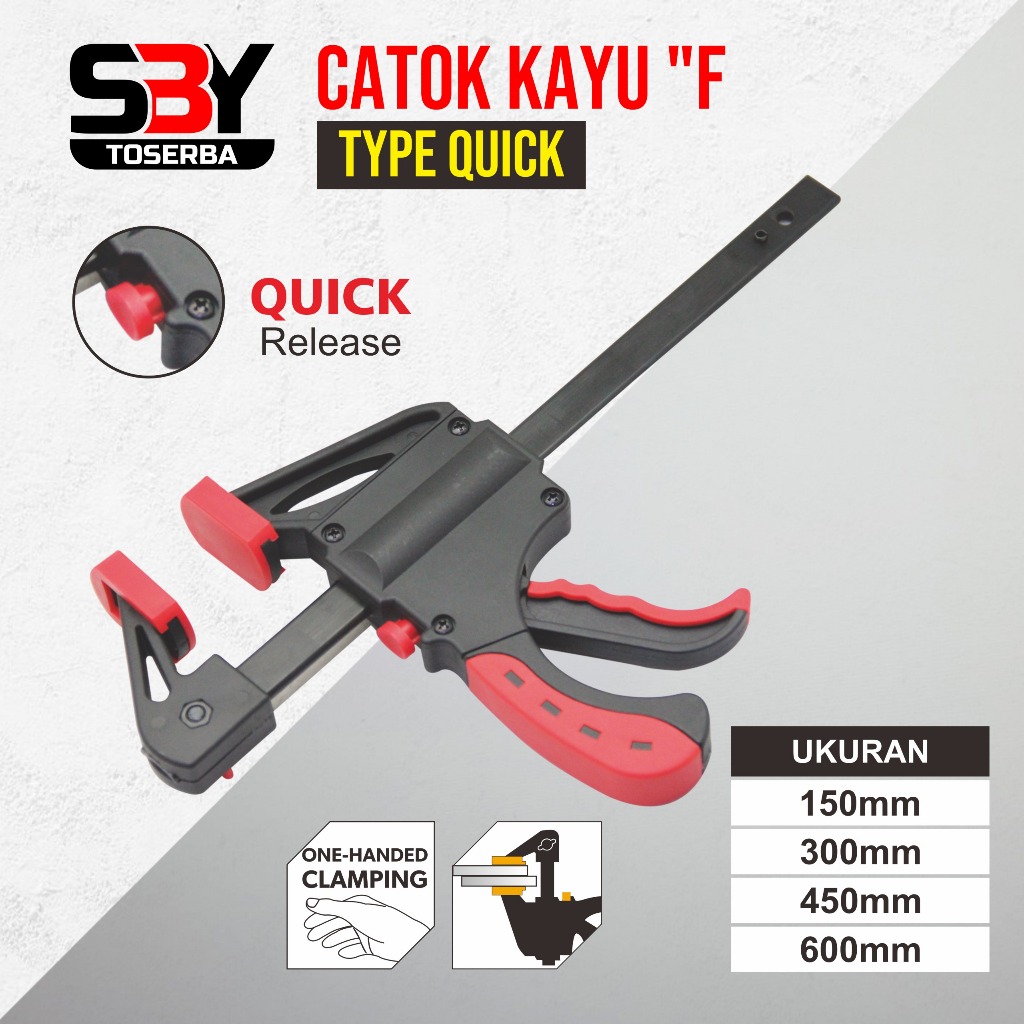 Catok Kayu F Type Quick ALDO / Penjepit Kayu F Type Quick / F Klem / Catok Kayu F Quick Release