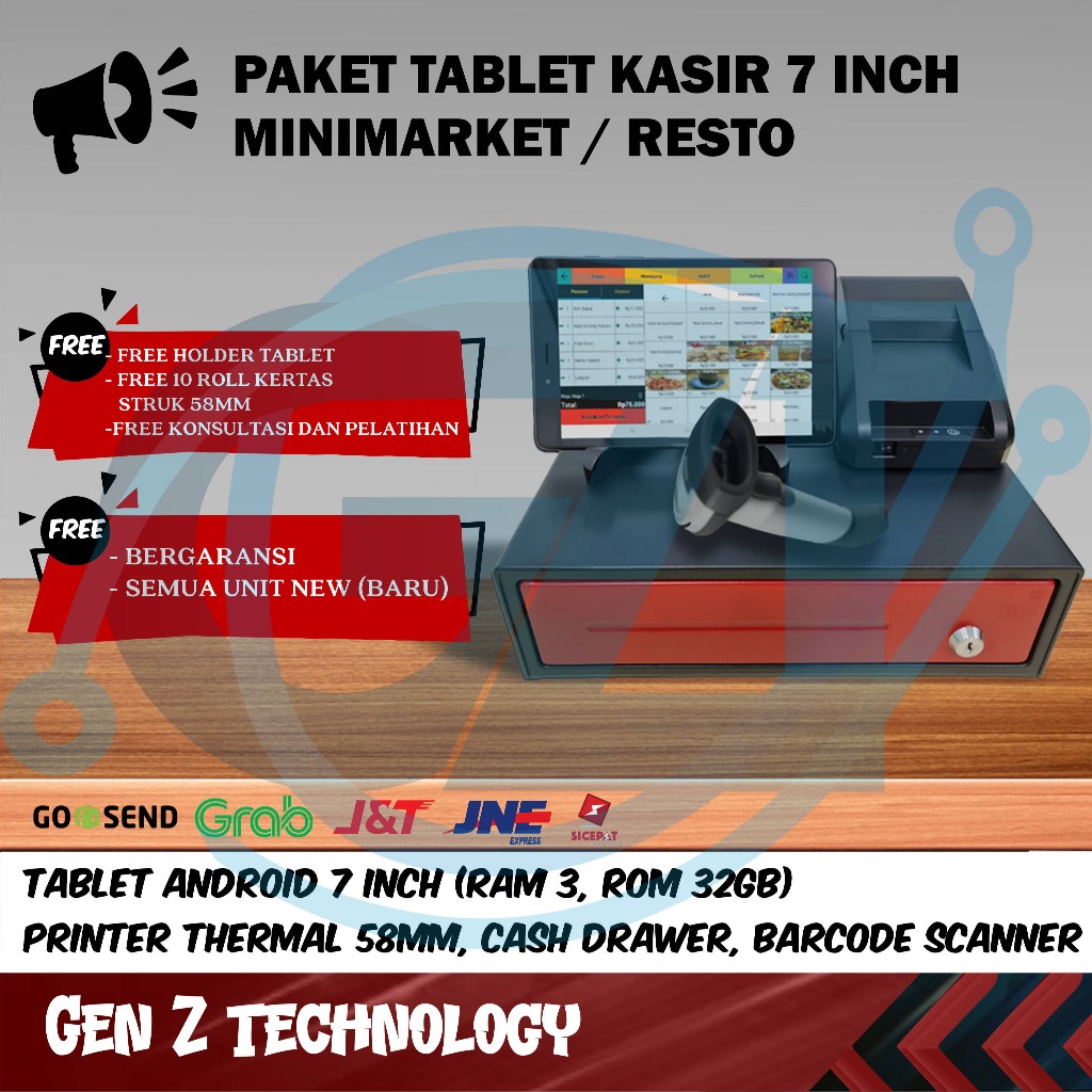 paket alat kasir tablet android