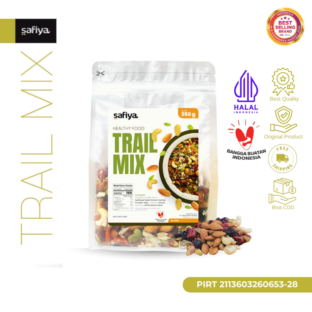 

Safiya Trail Mix Original 250 Gram Dried Fruit Roasted Premium