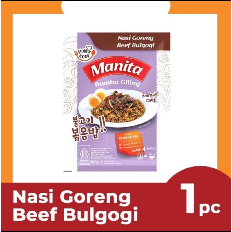 

manita bumbu giling nasi goreng beef bulgogi 80 gram