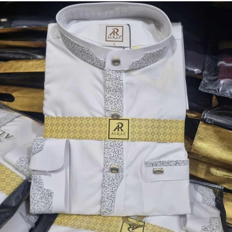 AlRaz Kemko Putih Pria Lengan Panjang FAIZAL 859 A white