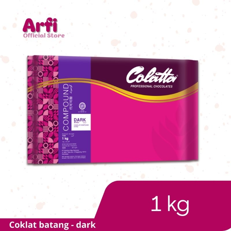 

Colatta professional dark compound chocolate - Coklat batang 1 dan 5 kg