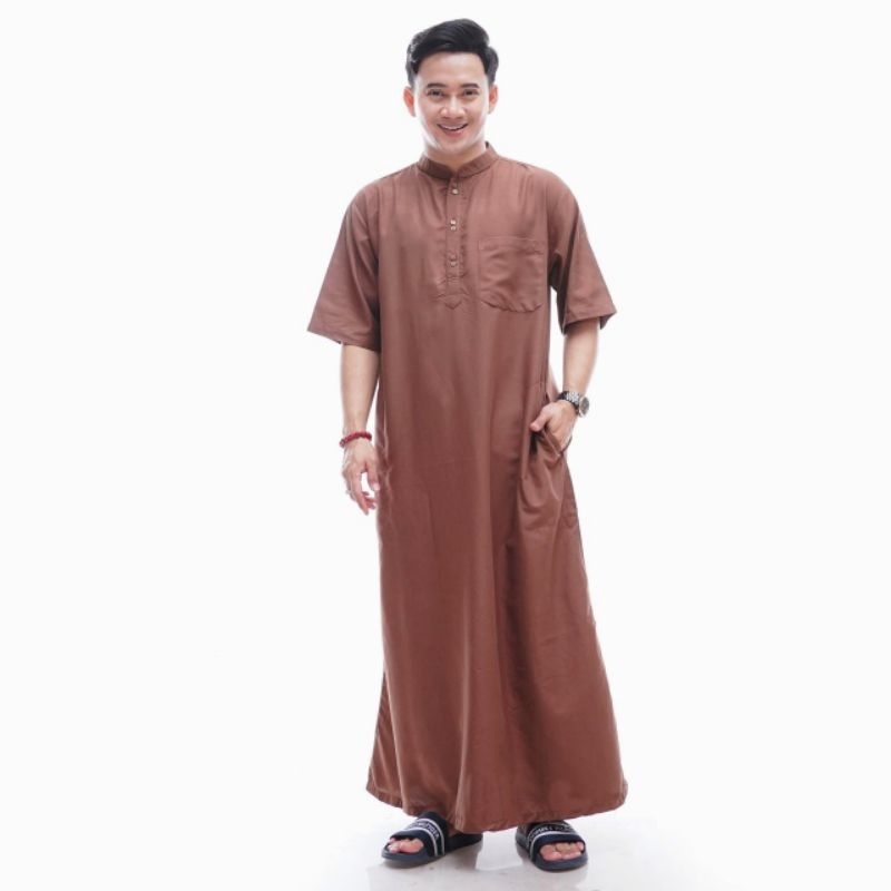 TERKINI jubah pria lengan pendek gamis pria dewasa jubah polos TERKINI