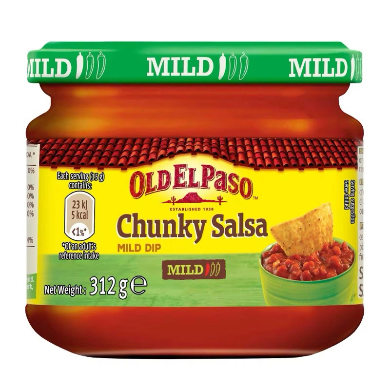 

Old El Paso Chunky Salsa Dip Mild 312g