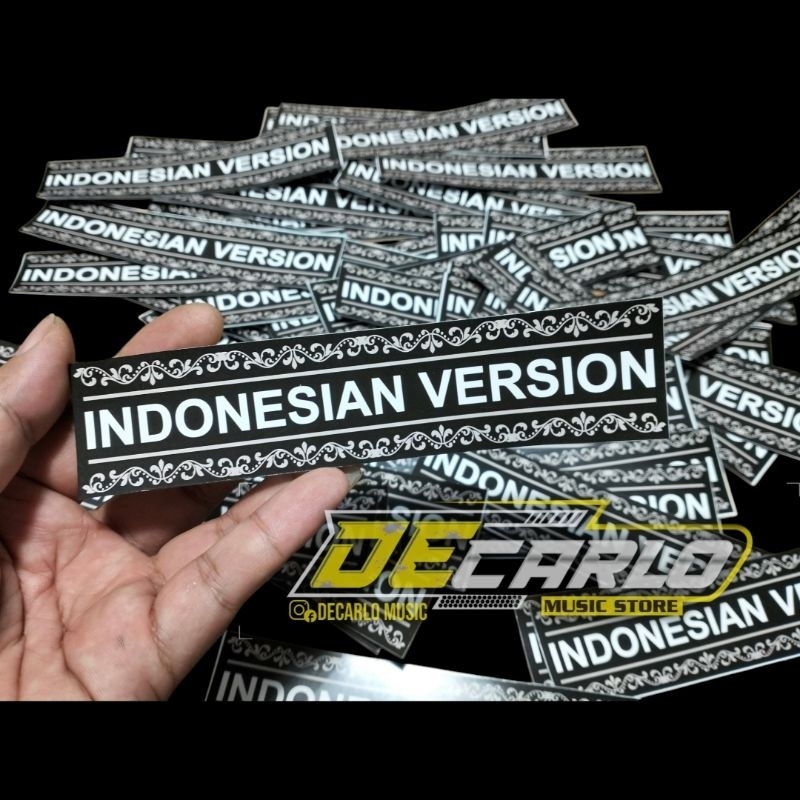 Sticker INDONESIAN VERSION Untuk Keyboard KORG Pa Series Pa300 Pa600