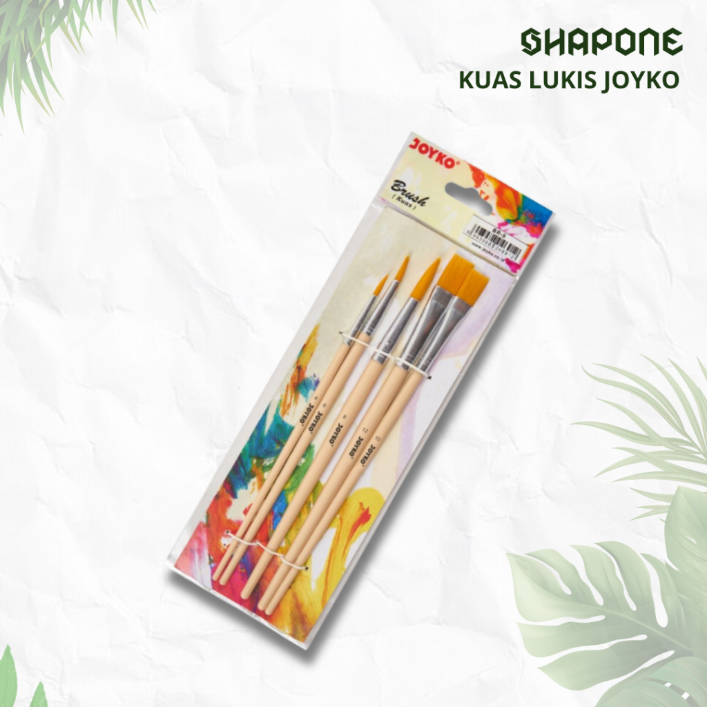 

KUAS LUKIS JOYKO BRUSH SET 5 BR-8 - Kuas Cat Air Cat Minyak Lukis Acrylic Joyko BR-8