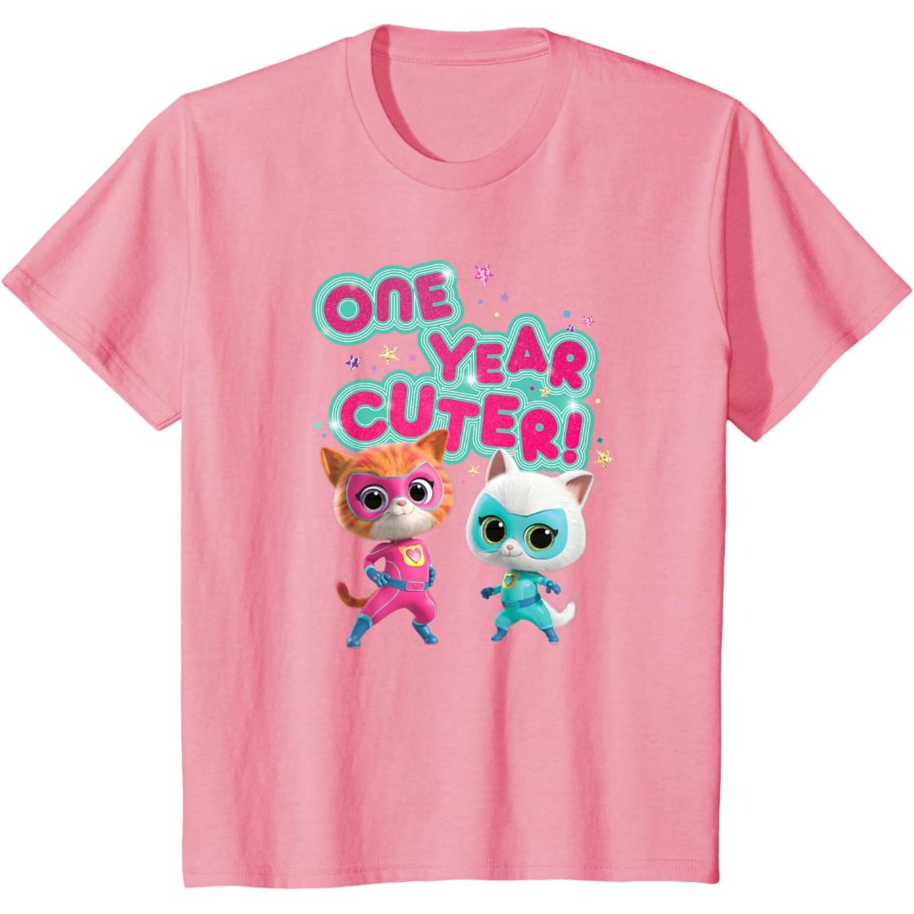 Baju kaos anak Disney Junior SuperKitties Birthday Kitties One Year Cuter T-Shirt
