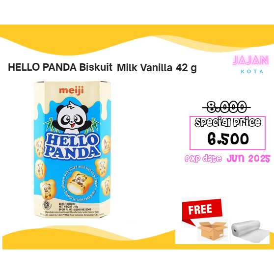 

HELLO PANDA Biskuit Milk Vanilla 42 gram