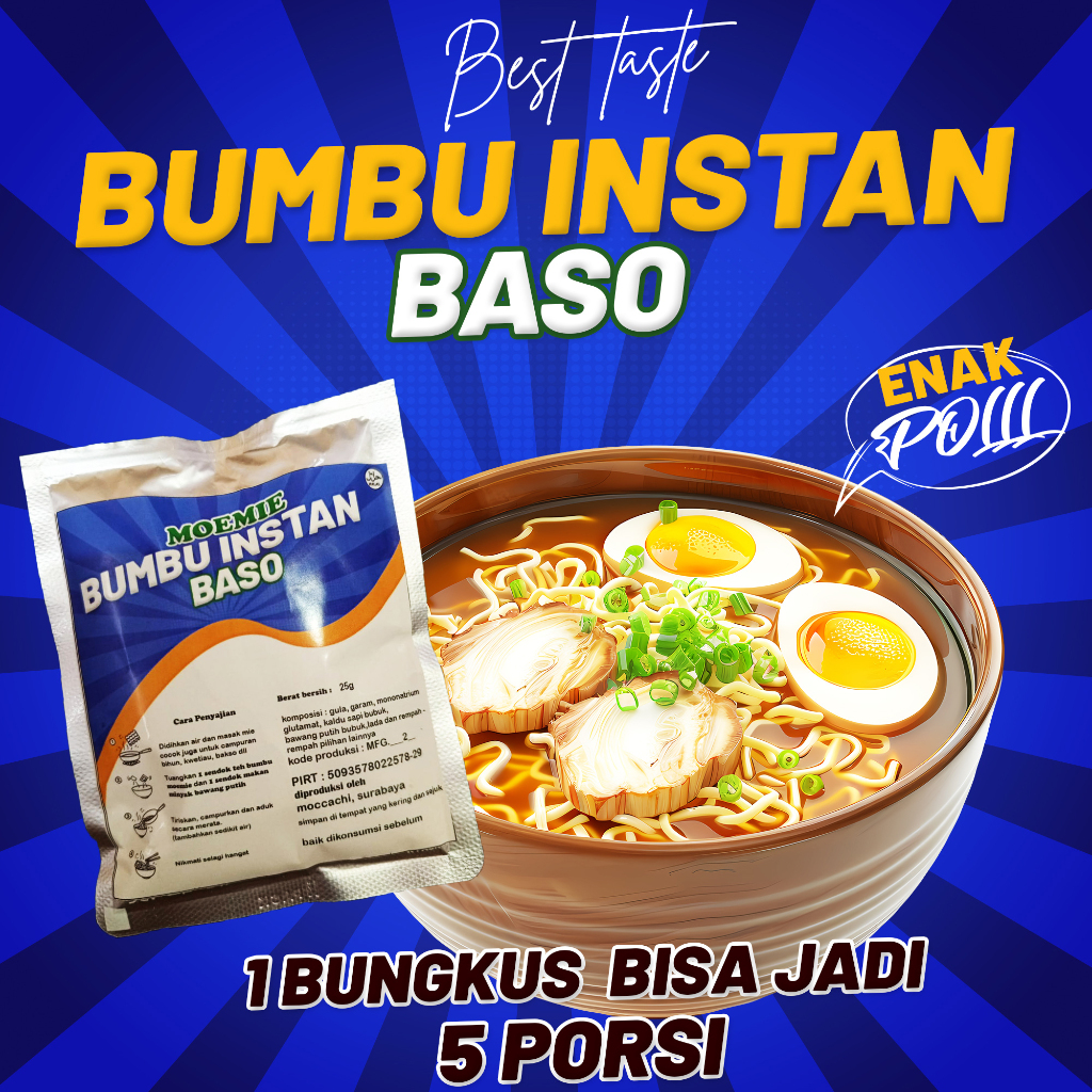 

25g BUMBU MIE BASO MIE INSTAN BUMBU BUBUK BUMBU KERING BUMBU SERBAGUNA