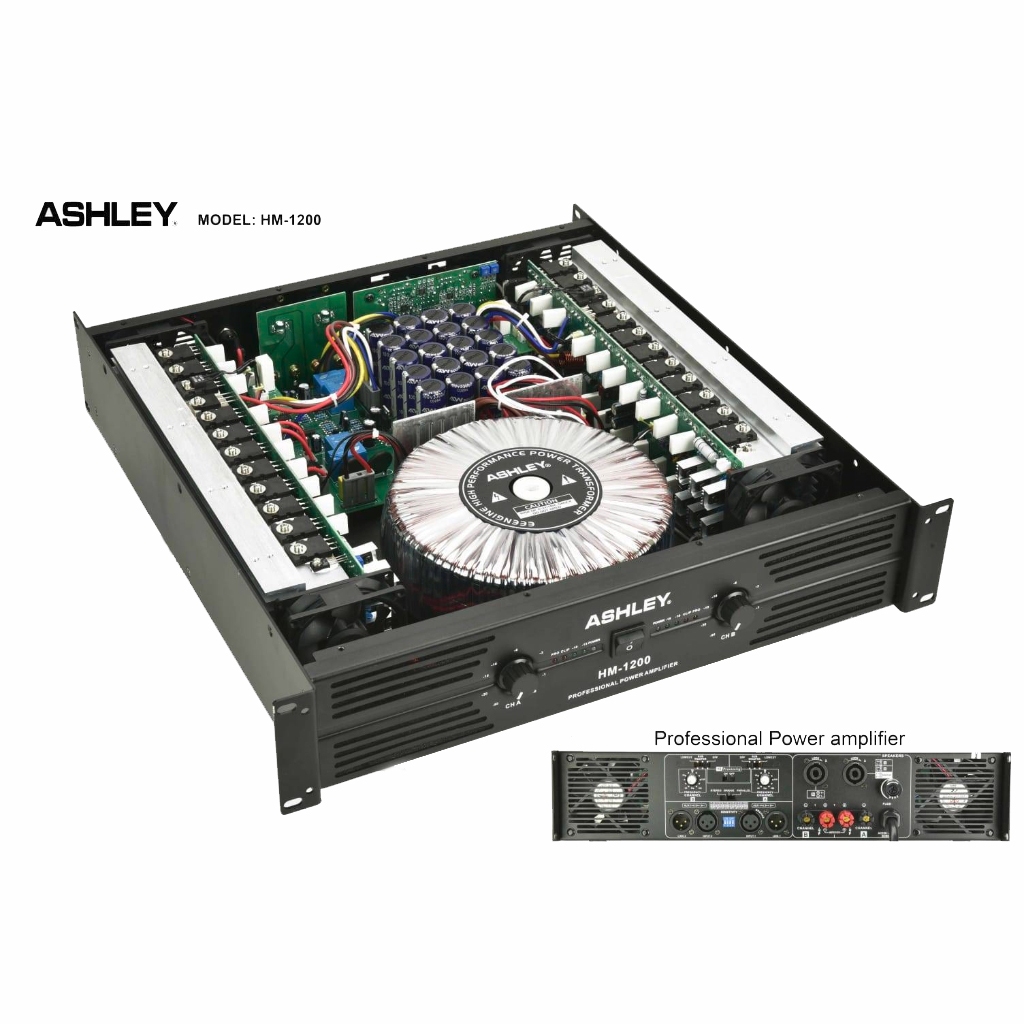 POWER AMPLIFIER ASHLEY HM1200 HM 1200 ORIGINAL