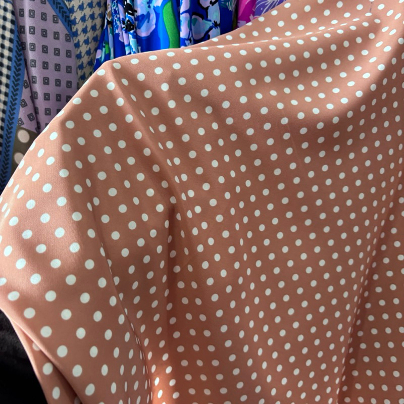 kain maxmara motif premium - kain maxmara premium - kain motif polkadot - kain meteran - kain bahan 