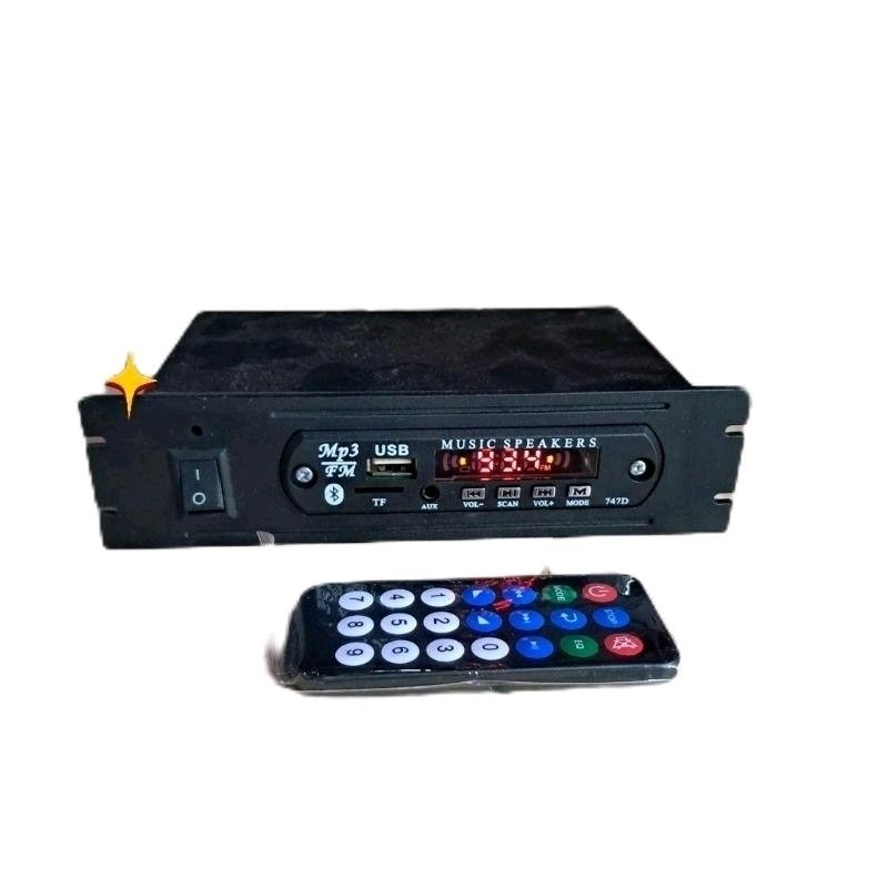 Modul MP3 Kit Bluetooth Amplifier (Box Plastik) Siap Pakai Langsung Sambung Ke Speaker Ampli dengan 