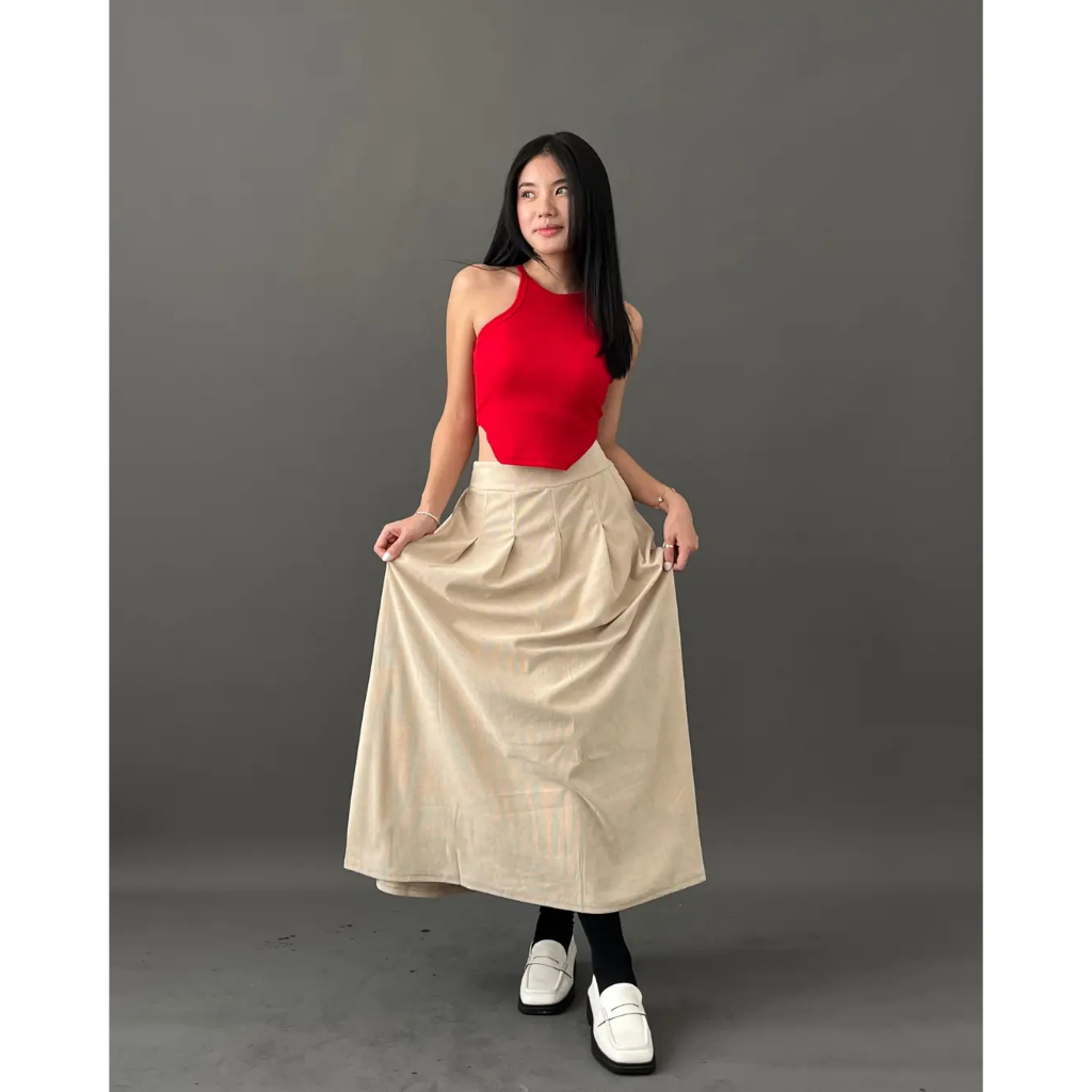 Khinan Collection - Austine Long Corduroy Skirt