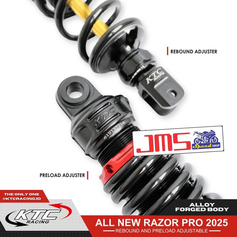 shock shockbreaker belakang razor pro ktc racing razor pro klik rebound ukuran 280/320/340mm Vega fi