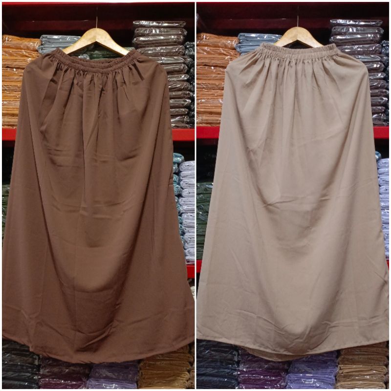 original rok wolfis polos / rok panjang / rok muslim polos / rok polos