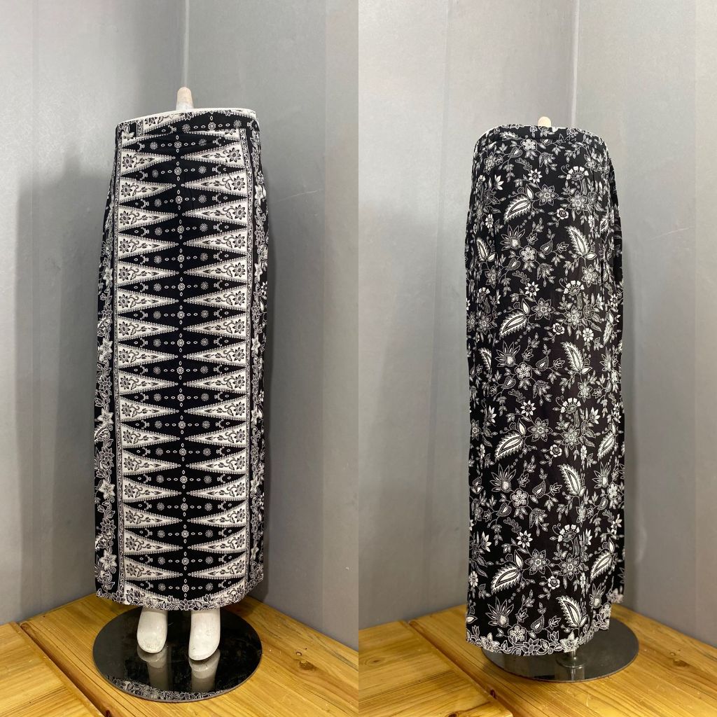 Rok Tumpal Betawi Hitam Putih / Rok Tumpal Hitam / Rok Putih / Rok Batik untuk Wisuda / Rok untuk Se