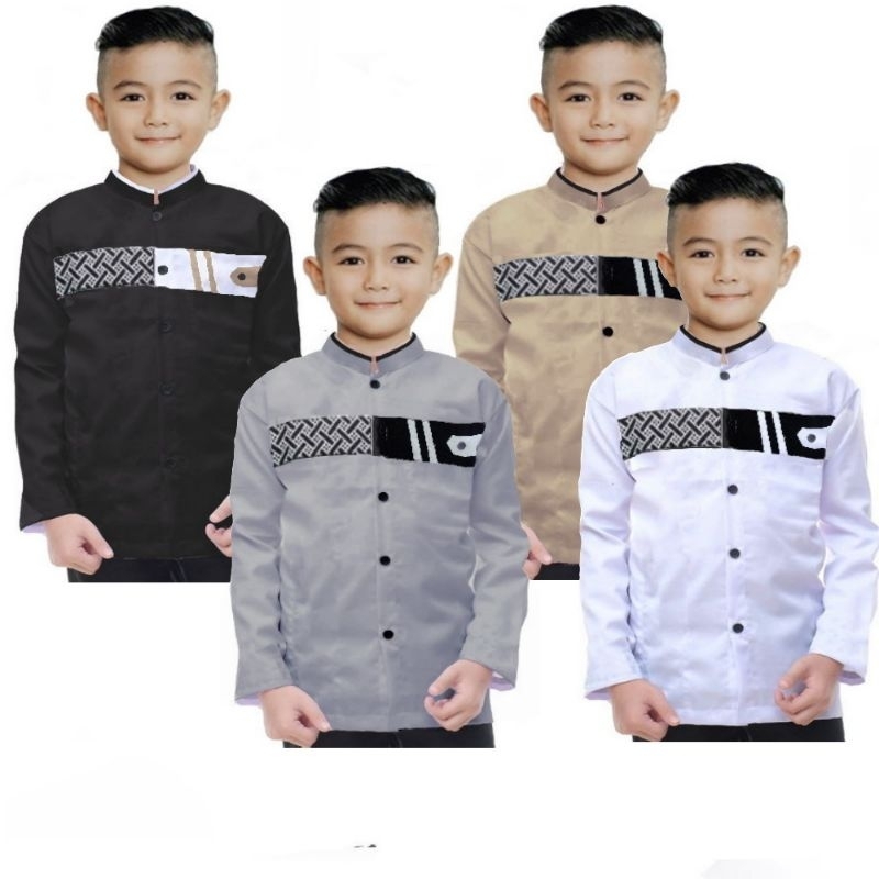 Koko anak remaja SD-SMP (kombinasi motif batik)