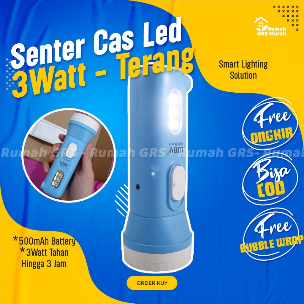 Lampu Cas Senter Led Super Terang Multifungsi Emergency Bisa di Bawa Kemana-mana