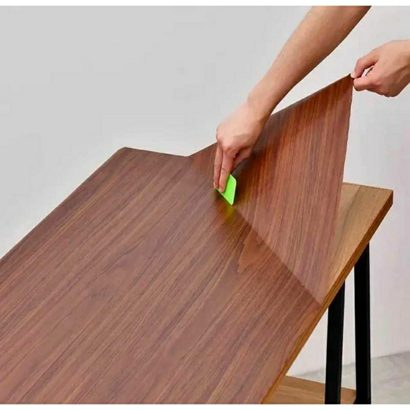 Sticker meja/sticker lemari motif kayu tahan air tebal dan berserat kayu