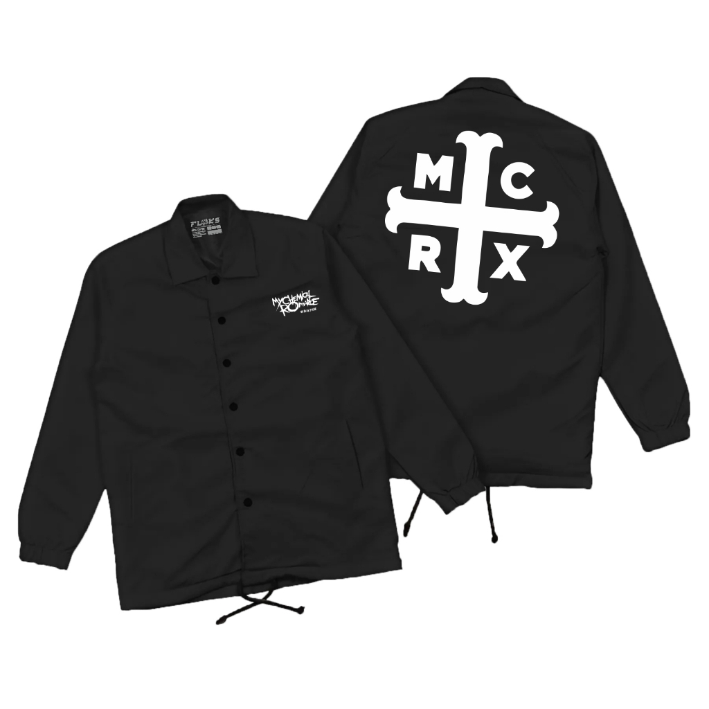 Flooks Coach Jacket My Chemical RomanceLogo warna Hitam Keren