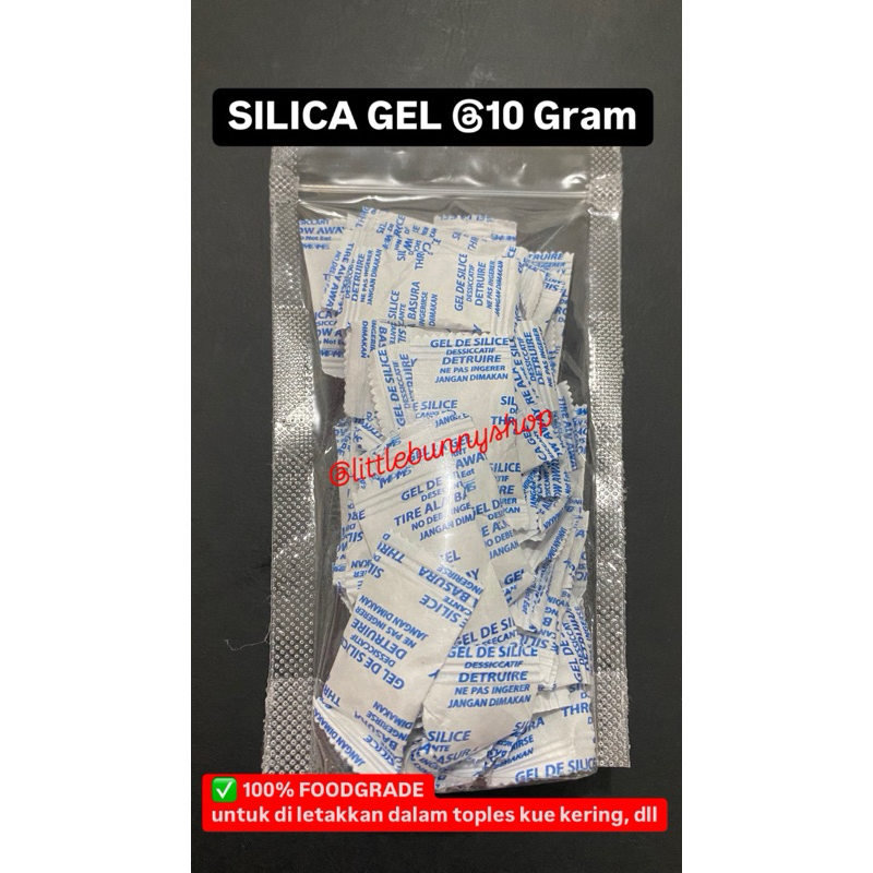 

1 Pack Gel Silica/Silica Gel @1 Gram isi 56 pcs 100% food grade
