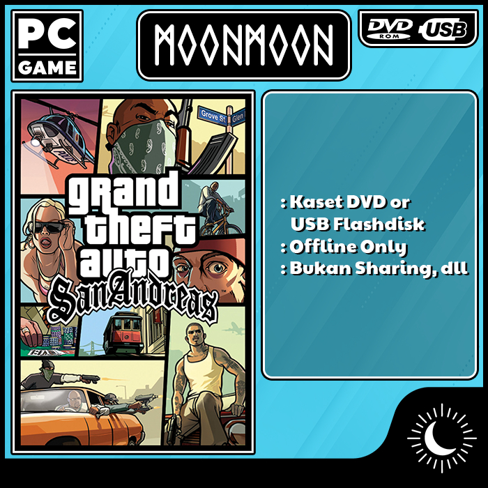 Grand Theft Auto San Andreas / GTA SA (2004) Game PC Laptop
