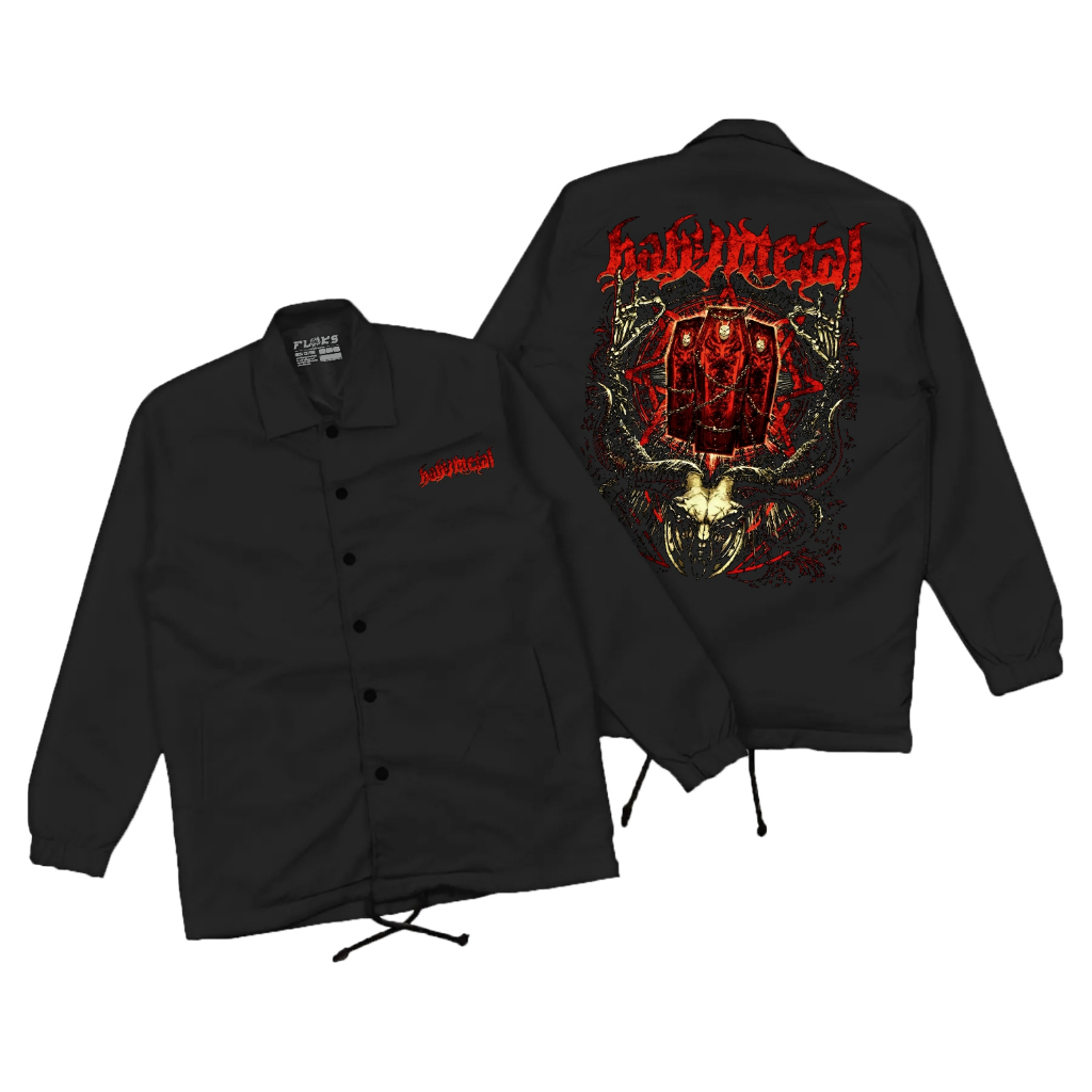 Flooks Coach Jacket  Babymetal locked the chest  warna Hitam Keren