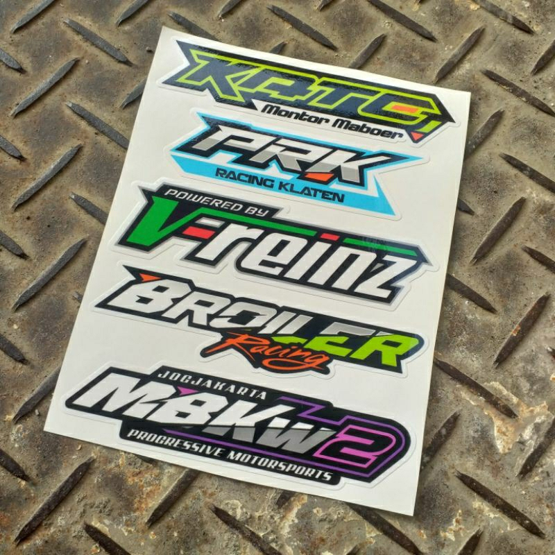 STIKER PACK BENGKEL RACING TEAM Racing Hell, KATC, PRK Klaten, Vreinz, Broiler Racing STIKER SEPEDA 