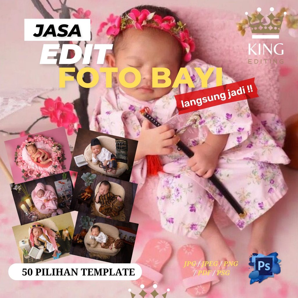 Jasa Edit Foto Bayi Ala Studio / Baby newborn / edit background / Edit Foto Bayi / foto bayi keren