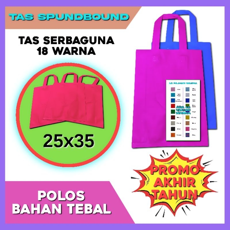 

(Lusinan) Goodie Bag HLS 25x35 Tas Hajatan Tas Spunbond Murah Isi Per Lusin (12 PCS)