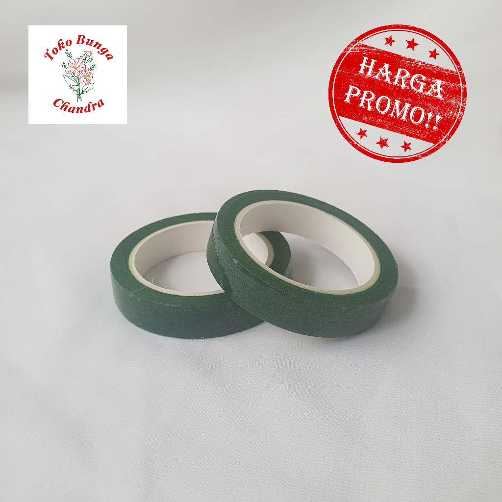 

[ 1 ROLL ] FLORAL TAPE HIJAU / SELOTIP BUNGA / SELOTIP DAUN HIJAU / FLORAL FLOWER TAPE / SELOTIP KAWAT BUNGA