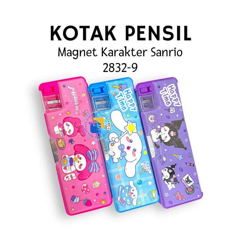 

Kotak Pensil Magnet Karakter Sanrio 2832-9 / Kotak Pensil 2 Rautan Termurah - 1 Pcs