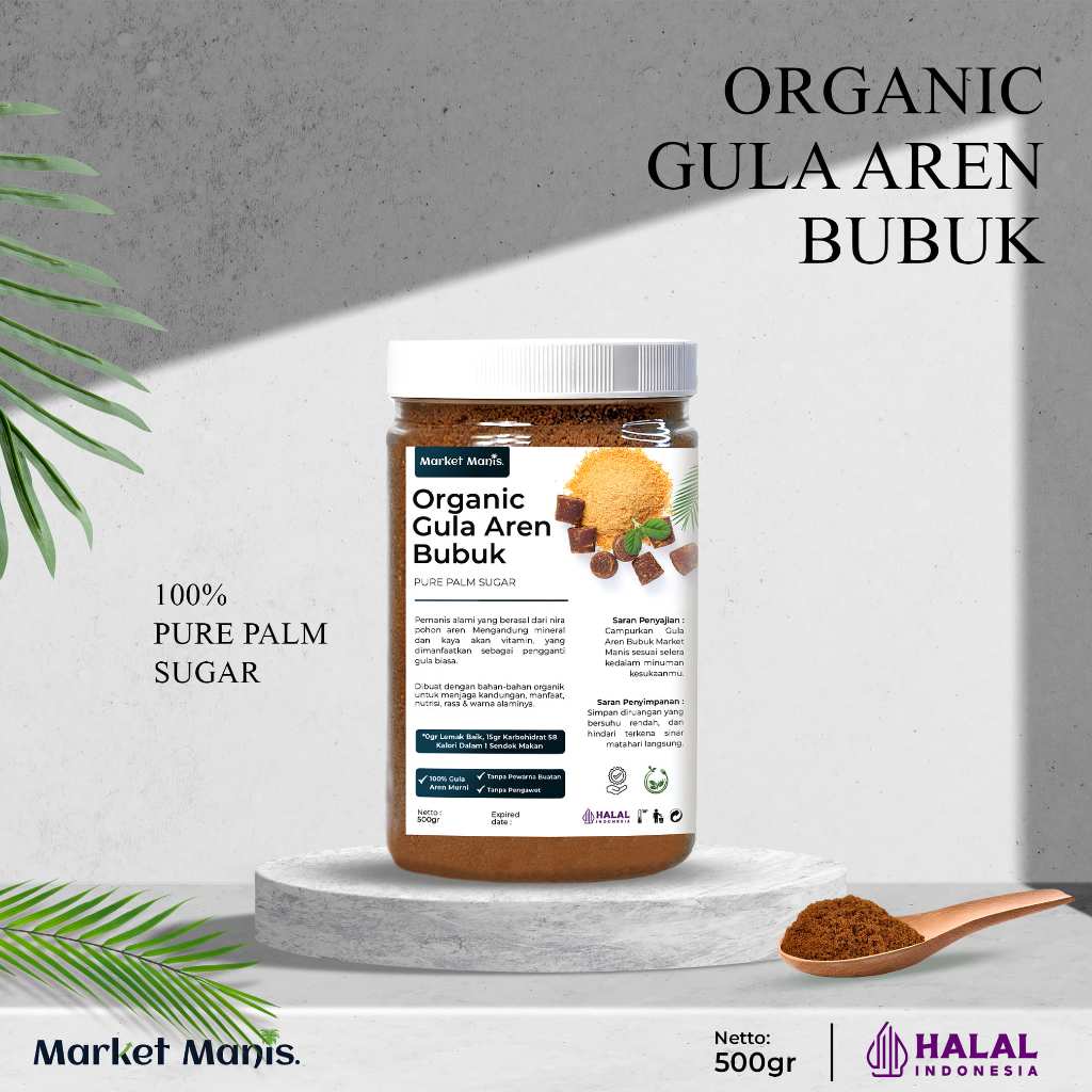 

Gula Aren Bubuk / Gula Aren Semut Asli 100% Organic 500gr Termurah