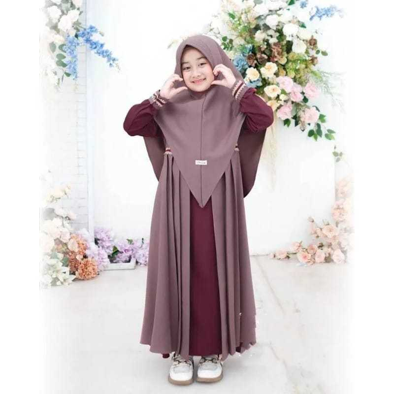 DRESS MUSLIM REMAJA CRINKLE AIRFLOW PREMIUM GAMIS ANAK 5 -13 TAHUN/ALIKA DRESS KIDS/BAJU MUSLIM ANAK