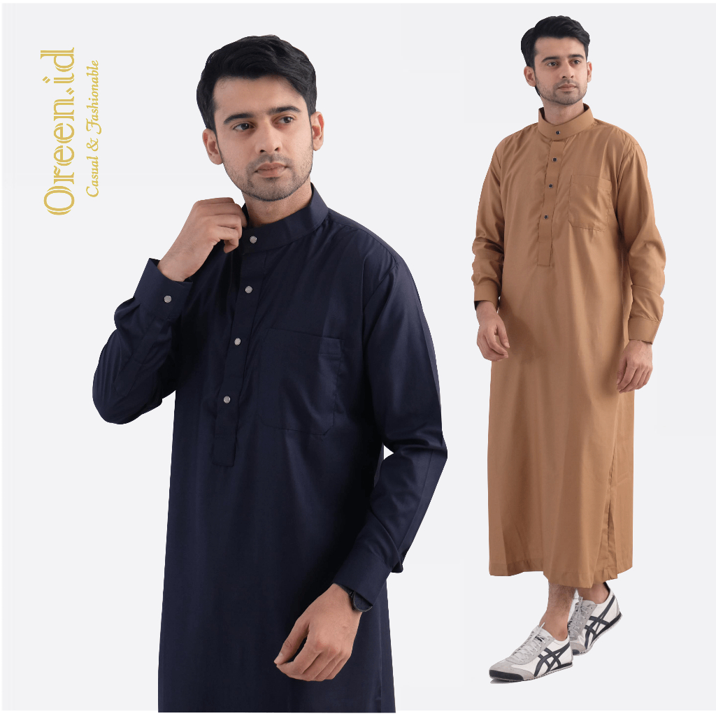 Oreen.id - Gamis Pria | Gamis Jubah Pria | Jubba Pria Tangan Panjang